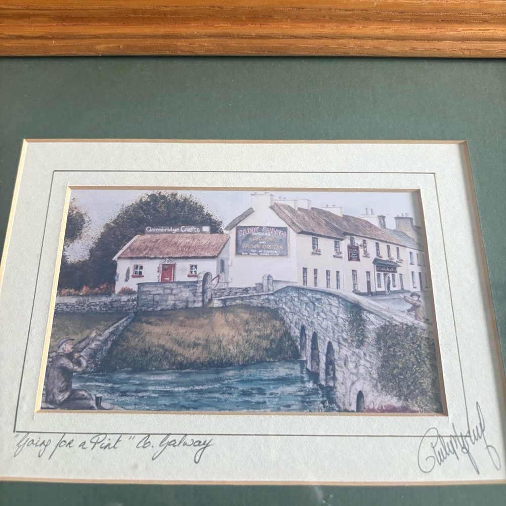 “Going for a Pint”Co.Galway print by artist Philip Gray signed and framed